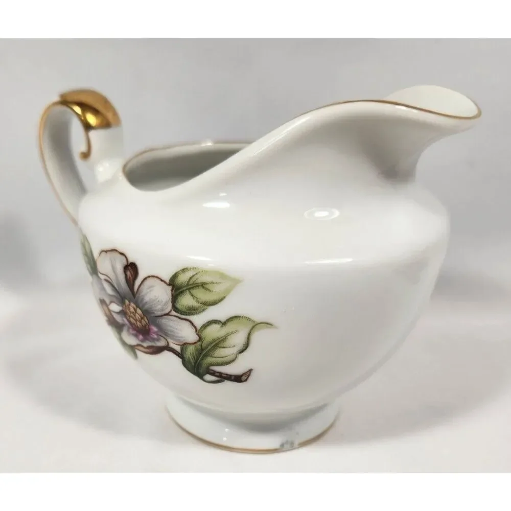 (lot of 3) 1950's Roselyn China DOGWOOD Creamer Sugar Bowl w/Lid Gravy Boat‎